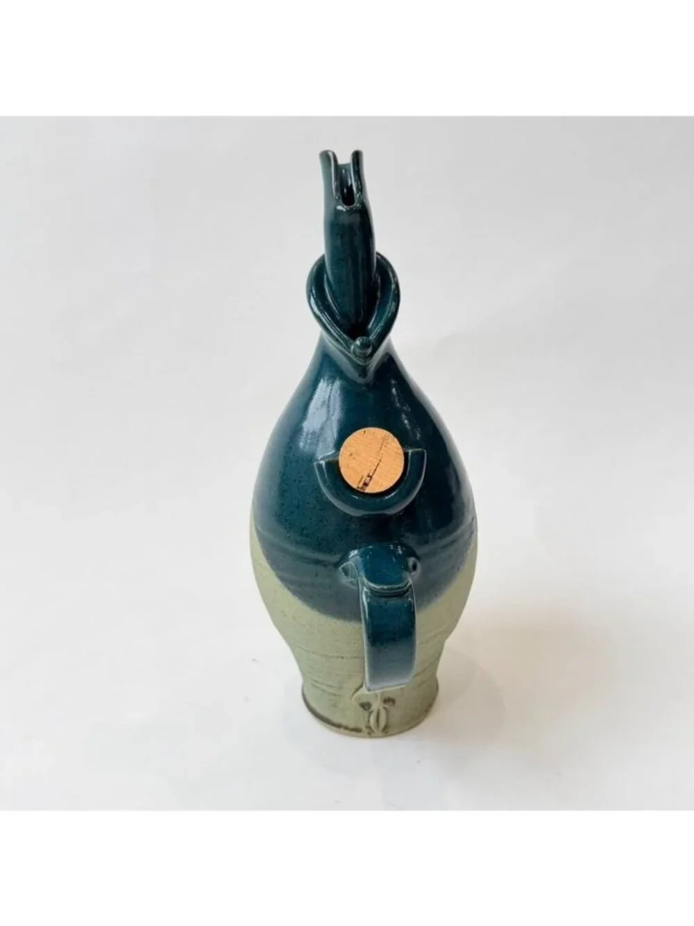 Franco Balducci Ceramica Handcrafted Olive Oil Bottle Tuscany Italy Pottery